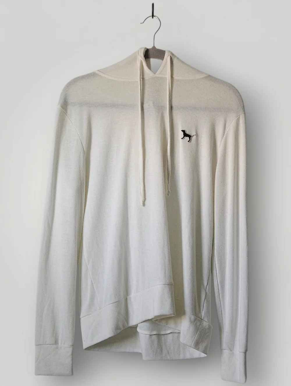 Victoria's Secret PINK Cream Hoodie‎ Small Soft Lightweight Coquette Coastal